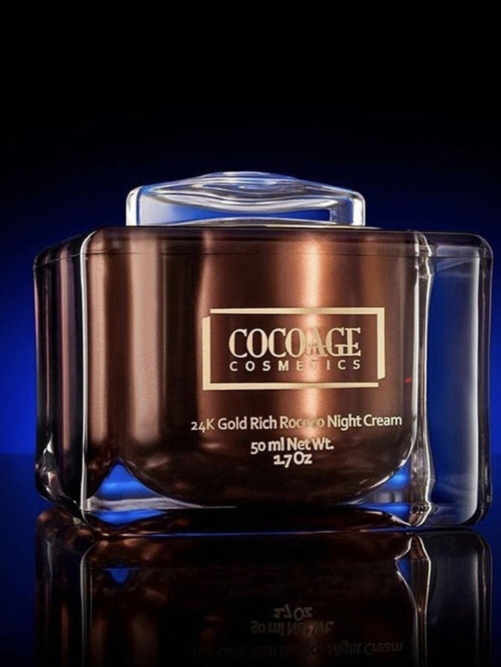 NIB Cocoàge Cosmetics 24K Gold Rich Rococo Night Cream 1oz/30ml Authentic